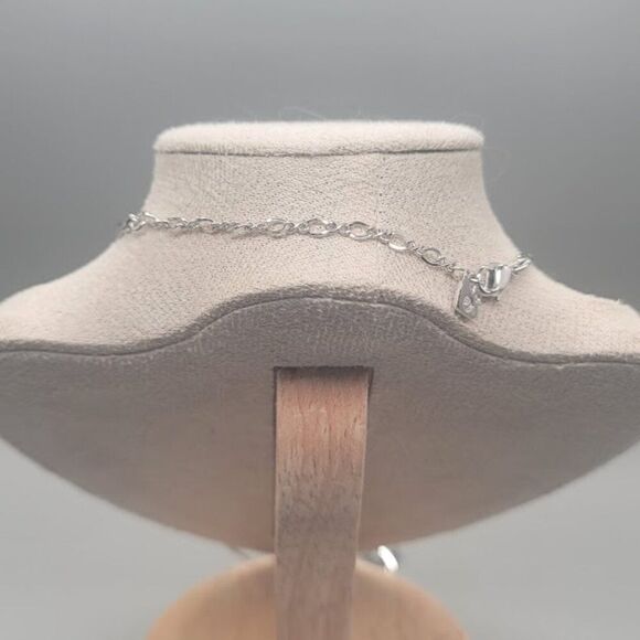 SWAROVSKI Silver Crystal Concentric Circles Pendant Snake Chain Necklace - Picture 7 of 8